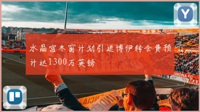 水晶宫冬窗计划引进博伊转会费预计达1300万英镑